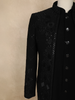 Black Sequins Embroidered Polynosic Sherwani Set