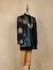 Black Sequins Embroidered Velvet Kids Sherwani Set