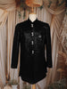 Black Sequins Embroidered Velvet Sherwani with Designer Brooch