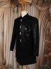 Black Sequins Embroidered Velvet Sherwani with Designer Brooch