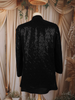 Black Sequins Embroidered Velvet Sherwani with Designer Brooch