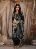 Black Sequins and Beads Embroidered Design Crepe Salwar Suit