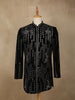 Black Sequins and Beads Embroidered Design Polynosic Men's Sherwani Set