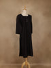 Black Solid Cotton Kurti With Button Detailing
