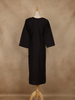 Black Solid Cotton Kurti With Button Detailing