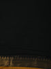 Black Solid Cotton Saree With Golden Zari Border