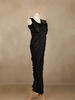 Black Solid Design Satin Ready To Wear Saree with Designer Blouse
