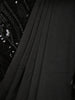 Black Solid Design Satin Ready To Wear Saree with Designer Blouse
