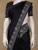 Black Solid Design Tussar Silk Saree