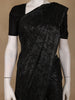 Black Stone Embellished Satin Saree with Matching Blouse - Diadem
