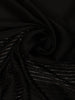 Black Stone Embellished Satin Saree With Scalloped Border