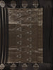 Black Striped And Floral Design Semi Tussar Silk Saree - Diadem