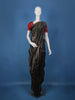 Black Striped Design Tissue Saree