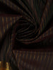 Black Stripes Woven Pure Kanchipuram Silk Saree