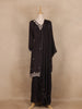 Black Thread Embroidered Georgette Sharara Set