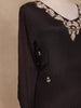 Black Thread Embroidered Georgette Sharara Set