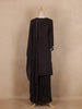 Black Thread Embroidered Georgette Sharara Set
