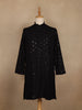 Black Thread Embroidered Sequin Work Cotton Kurta For Men