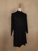 Black Thread Embroidered Sequin Work Cotton Kurta For Men