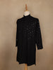 Black Thread Embroidered Sequin Work Cotton Kurta For Men