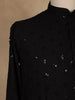 Black Thread Embroidered Sequin Work Cotton Kurta For Men