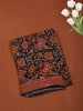Black Traditional Floral Printed Design Chanderi Cotton Casual Wear Saree