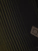 Black With Olive Green Stripes Printed Cotton Saree - Diadem