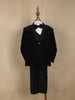 Black Zigzag Beads Embroidered Kids Velvet Suit