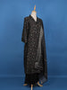 Black Abstract Designed Cotton Salwar Suit - Diadem