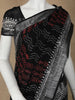 Black Abstract Designed Cotton Saree - Diadem