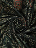 Black Abstract Designed Crepe Silk Saree - Diadem