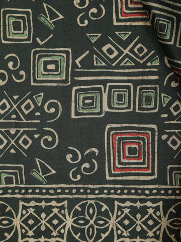 Black Abstract Designed Crepe Silk Saree - Diadem