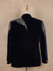 Navy Blue Abstract Designed Men's Suit - Diadem