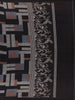 Black Abstract Geometric Printed Semi Tussar Saree - Diadem