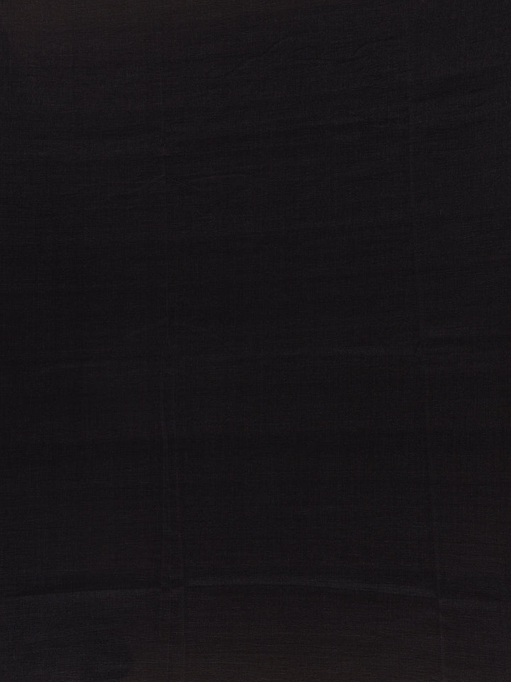 Black Abstract Geometric Printed Semi Tussar Saree - Diadem