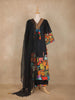 Black Abstract Printed Cotton Salwar Suit - Diadem