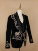 Black Animal Designed Men's Suit - Diadem