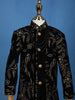 Black Cotton Floral Embroidery Sherwani And Pant Set - Diadem