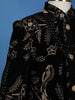 Black Cotton Floral Embroidery Sherwani And Pant Set - Diadem