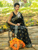 Black Deer Design Pure Kanchipuram Silk Saree