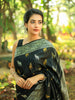 Black Deer Design Pure Kanchipuram Silk Saree