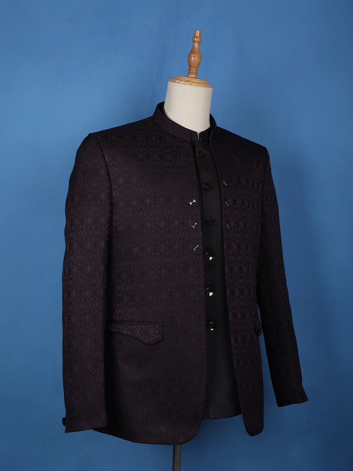 Black Diamond Embroidery Men's Suit - Diadem