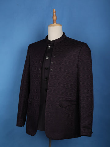 Black Diamond Embroidery Men's Suit - Diadem