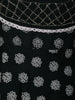 Black Dot Printed Cotton Salwar Suit Set with Lace Detailing - Diadem