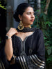 Black Embroidered Cotton Palazzo Salwar Suit