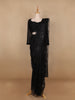 Black Embroidery Lace Ready To Wear Saree with Designer Blouse - Diadem