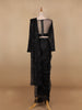 Black Embroidery Lace Ready To Wear Saree with Designer Blouse - Diadem