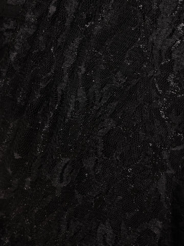 Black Embroidery Lace Ready To Wear Saree with Designer Blouse - Diadem
