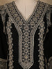 Black Floral And Mirror Work Cotton Salwar Suit - Diadem