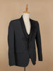 Black Floral Designed Fancy Men's Suit - Diadem